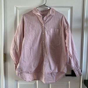 Pink Striped Button Up Shirt